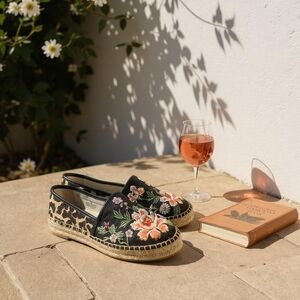 johnny was Leopard Print Espadrille size 6M